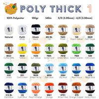 Gambar POLY THICK ONITSUGA BENANG RAJUT POLI (Polyester Yarn) - POLYTHICK - 1 - 8806 SF BLUE dari POMNE CRAFT undefined 1 Tokopedia