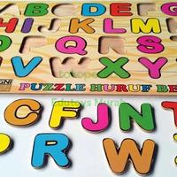 Gambar Mainan Edukasi Anak Puzzle Kayu Huruf Besar dan Angka dari Malva Toys undefined 2 Tokopedia