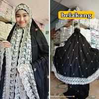 Gambar Mukena Setelan Dewasa Sanjana Rayon Premium Renda Bordir Jaring Full - Hitam dari MUKENA GROSIR ECER BERKAH undefined 2 Tokopedia