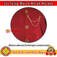 Gambar Jas Tutup Khas Bugis Makassar Warna Merah Maron - Size XL dari Tokougi undefined 2 Tokopedia