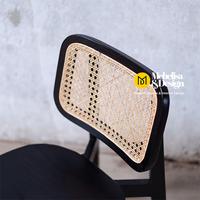 Gambar Kursi Makan Jati Kombinasi Rotan, Kursi Kedai Kopi, Kursi Makan Cafe dari MEBELISA DESIGN undefined 4 Tokopedia