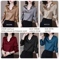 Gambar New Kemeja Basic Import Castilla Atasan Wanita Baju Kerja Kantor Korea - Abu dari Dewi Id undefined 2 Tokopedia