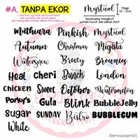 Gambar 1pc STICKER NAMA GOLD/HOLOGRAM/GLITTER/BUNGLON/PREMIUM HOLOGRAPHIC - pink orange, FONT EKOR dari precious_print undefined 2 Tokopedia