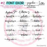 Gambar 1pc STICKER NAMA GOLD/HOLOGRAM/GLITTER/BUNGLON/PREMIUM HOLOGRAPHIC - pink orange, FONT EKOR dari precious_print undefined 4 Tokopedia
