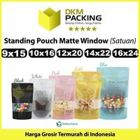 Gambar Standing Pouch 14x22cm MATTE WINDOW VARIAN Plastik Klip Sealer Makanan - Pink dari dkm packing undefined 3 Tokopedia