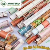 Gambar Wallpaper Stiker Dinding, Aneka Motif Bata Minimalis Dan Batu Alam - B Hitam Minimal dari Ahmad-Shop_NEW undefined 2 Tokopedia
