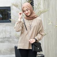 Gambar Baju Blouse Wanita RICHA Premium By BAYLEAF.ID - HAZELNUT, Fit To M dari bayleafidblitar undefined 3 Tokopedia