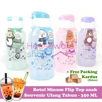 Gambar Botol Minum Flip Top Anak Souvenir Ulang Tahun Murah - 350 ML dari Houseware Shop ID undefined 2 Tokopedia