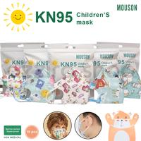 Gambar Masker anak KN95 Mouson 5D motif anak 5PLY - white green dari Azzira Olshop undefined 2 Tokopedia