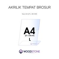 Gambar Akrilik Tempat Brosur A4 HVS / Acrylic Display A4 Type L (21 x 30cm) dari WOODSTONE INDONESIA undefined 1 Tokopedia