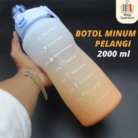 Gambar Botol Minum Pelangi Motivasi 2 Liter - Botol Korea Viral Jumbo Besar - BLUE dari Wijaya Superstore undefined 5 Tokopedia