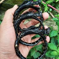 Gambar Gelang Akar Bahar Hitam Ukir Naga - 18 cm dari yoedcraft undefined 1 Tokopedia