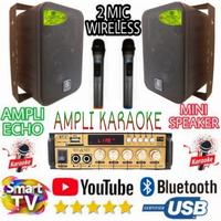 Gambar Paket Mini Karaoke Di Smart Tv Speaker 4 Inch Ampli 2 Mic Wireless- 3R dari STORE SELLER C0M undefined 1 Tokopedia