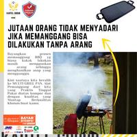Gambar HOME Grill Pan Alat Pemanggang Daging Anti Lengket Bakaran Tanpa Arang dari HOME AZCO undefined 3 Tokopedia