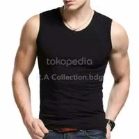 Gambar SINGLET PRIA / BAJU DALEMAN PRIA / KAOS OBLONG OLAHRAGA - Hitam, M dari R•A Collection.Bdg undefined 1 Tokopedia