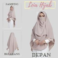 Gambar Jilbab Pashmina Instan Syar'i Pet Antem Gratis Cadar - Biru dari Leia Hijab undefined 2 Tokopedia