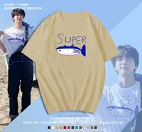 Gambar T-SHIRT KAOS BTS BT21 JIN SUPER TUNA OVERSIZE JUMBO - Oversize, Putih dari Scyla Co undefined 3 Tokopedia