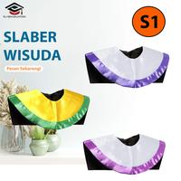 Gambar Slaber Wisuda S1/Kerah Toga Wisuda S1/Perlengkapan Wisuda - Slaber S1, Hijau-Kuning dari Rumahjahitid undefined 1 Tokopedia