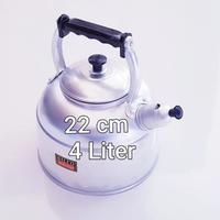 Gambar TEKO BUNYI HALCO 22 CM / CERET KETEL JADUL ALUMUNIUM - 22CM 4 LITER TE Aluminium Kitchenware Water dari Agen Family Perabot undefined 1 Tokopedia