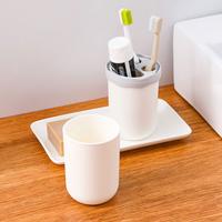 Gambar MINISO Perlengkapan Gigi Mug Set Sikat Rumah Tangga Cangkir Mulut - Biru Muda dari minisoshopid undefined 4 Tokopedia