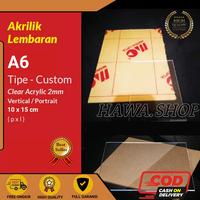 Gambar Akrilik Lembaran A6 2mm Bening 10 x 15cm Potongan Acrylic Ukuran A6 dari Toko.Sobats undefined 1 Tokopedia