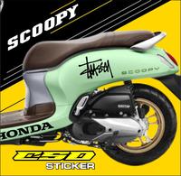 Gambar Sticker CUTTING Sticker Honda Scoopy "STUSSY" bisa untuk motor lain - Putih dari CSD Sticker undefined 2 Tokopedia