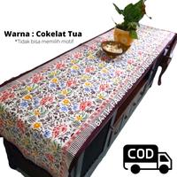 Gambar taplak meja runner table ukuran 50x200cm motif batik coletan - Biru tua, Random dari BATIK FAIR PEKALONGAN undefined 1 Tokopedia