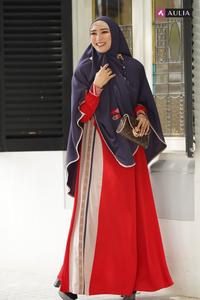 Gambar SET GAMIS AULIA FASHION HANASHITA RED FIRE BRICK - Red Fire Brick, S dari SALSA RUMAH MODE undefined 3 Tokopedia