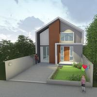 Gambar PAKET 2 - Gambar desain rumah tinggal Denah 2D +3D tampak depan dari PeNa Design undefined 1 Tokopedia
