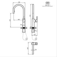 Gambar AER Kran Dapur Panas Dingin Kuningan - Pull Put Mixer Kitchen SAH KP1 dari Sutindo Shop undefined 2 Tokopedia