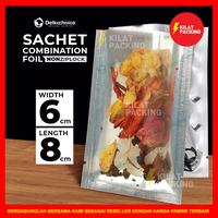 Gambar PLASTIK SACHET SASET KOMBINASI TRANSPARAN FOIL NON ZIPLOCK SATUAN - 8CM X 12CM dari kilat packing undefined 3 Tokopedia