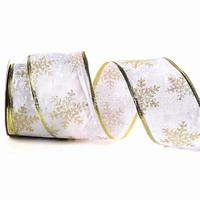 Gambar IM Pita Natal Motif Snowflake Dekorasi Parcel lebar 5 cm Kawat 01 dari importir 25 undefined 2 Tokopedia
