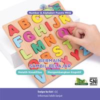 Gambar Puzzle Angka dan Huruf / Puzzle Anak / Mainan Montessori / Mainan Kayu - Number dari babiesfirst.id undefined 3 Tokopedia