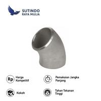 Gambar Elbow SS304 SCH10S Welded 2 1/2 In 45 DEG dari Sutindo Shop undefined 1 Tokopedia