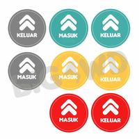 Gambar STICKER TANDA PANAH ARAH JALAN KELUAR MASUK WARNA - Hijau, MASUK dari BIG4WD undefined 1 Tokopedia