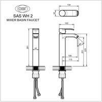 Gambar AER Kran Wastafel Panas Dingin - Keran Kuningan / Mixer Faucet SAS WH2 dari Sutindo Shop undefined 2 Tokopedia