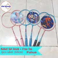 Gambar Raket Badminton FUHUA 1set Tas Raket Motif Hello Kitty dan Doraemon - Biru,tas biru dari ATKDewikencana undefined 2 Tokopedia