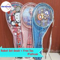 Gambar Raket Badminton FUHUA 1set Tas Raket Motif Hello Kitty dan Doraemon - Biru,tas biru dari ATKDewikencana undefined 1 Tokopedia