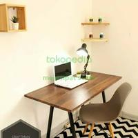 Gambar Meja Kerja 100x50 Hollo 3x3 Meja Komputer Meja Belajar Office Table dari Mejalipatstore undefined 4 Tokopedia