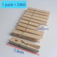 Gambar Jepitan Clips Pakaian Jemuran Kayu 7cm laundry isi 24pcs/pack Penjepit dari Meriahshop.MS undefined 1 Tokopedia