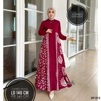 Gambar GAMIS RAYON CANDI MEKAR/GAMIS TWILL SUOER KEREN DAN ELEGANT - Merah, XXXL dari shaldabatik undefined 3 Tokopedia