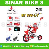 Gambar Sepeda Roda Tiga Anak EXOTIC ET 606-1-7 Ban Karet Kursi Putar - Biru dari Toko Sepeda Sinar Bike 8 undefined 4 Tokopedia