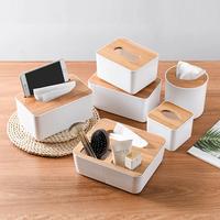 Gambar Kotak Tisu Kayu Multifungsi Model 2 Slot White dari JH Bakul undefined 2 Tokopedia