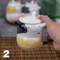 Gambar Mug Keramik Sapi Cow Sendok Gelas Ceramic Minum Kopi Teh Premium Impor - 4 dari Mega Indo Grosir undefined 3 Tokopedia