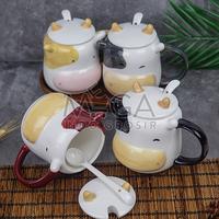 Gambar Mug Keramik Sapi Cow Sendok Gelas Ceramic Minum Kopi Teh Premium Impor - 4 dari Mega Indo Grosir undefined 1 Tokopedia