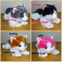 Gambar BONEKA KUCING LAYING CAT BULU RASFUR HALUS LUCU - Merah Muda dari MOMOTOYS86 undefined 1 Tokopedia