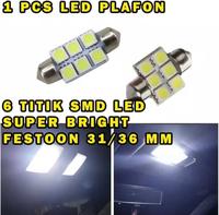 Gambar LAMPU PLAFON KABIN MOBIL 6 LED PUTIH UNIVERSAL 31MM&36MM SUPER BRIGHT - 31 MM dari GK Automotif Shop undefined 3 Tokopedia