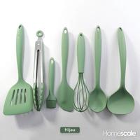 Gambar Peralatan Masak Silikon - Spatula Hijau dari Homescaleid undefined 1 Tokopedia