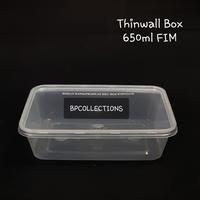 Gambar 50pcs Thinwall 650ml Box Square + Kotak Makan Plastik FIM Ecer dari BP Collections Plastics undefined 5 Tokopedia