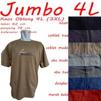 Gambar Kaos Oblong Jumbo XXXL (4L) - Hitam dari Hurider Fassttoowijaya undefined 4 Tokopedia